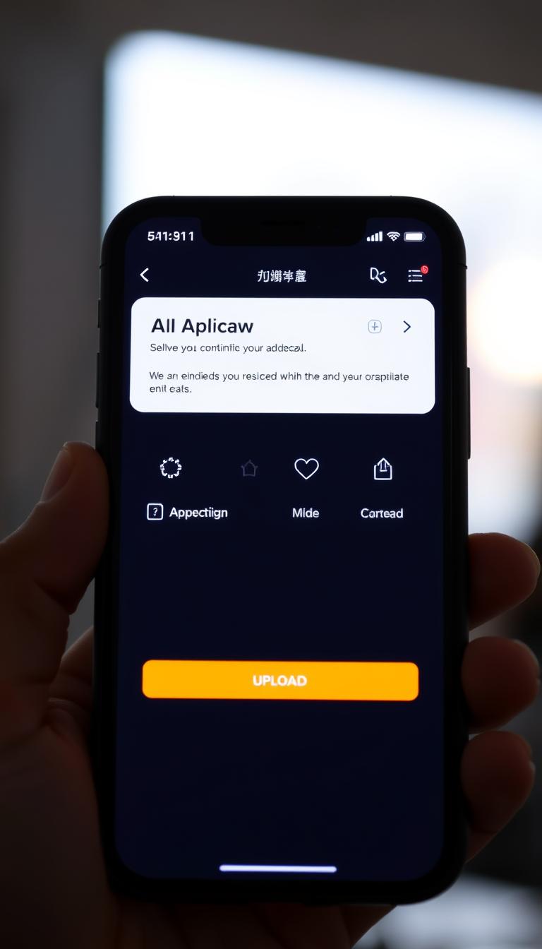 DeepNude AI Tool mobile interface on smartphone