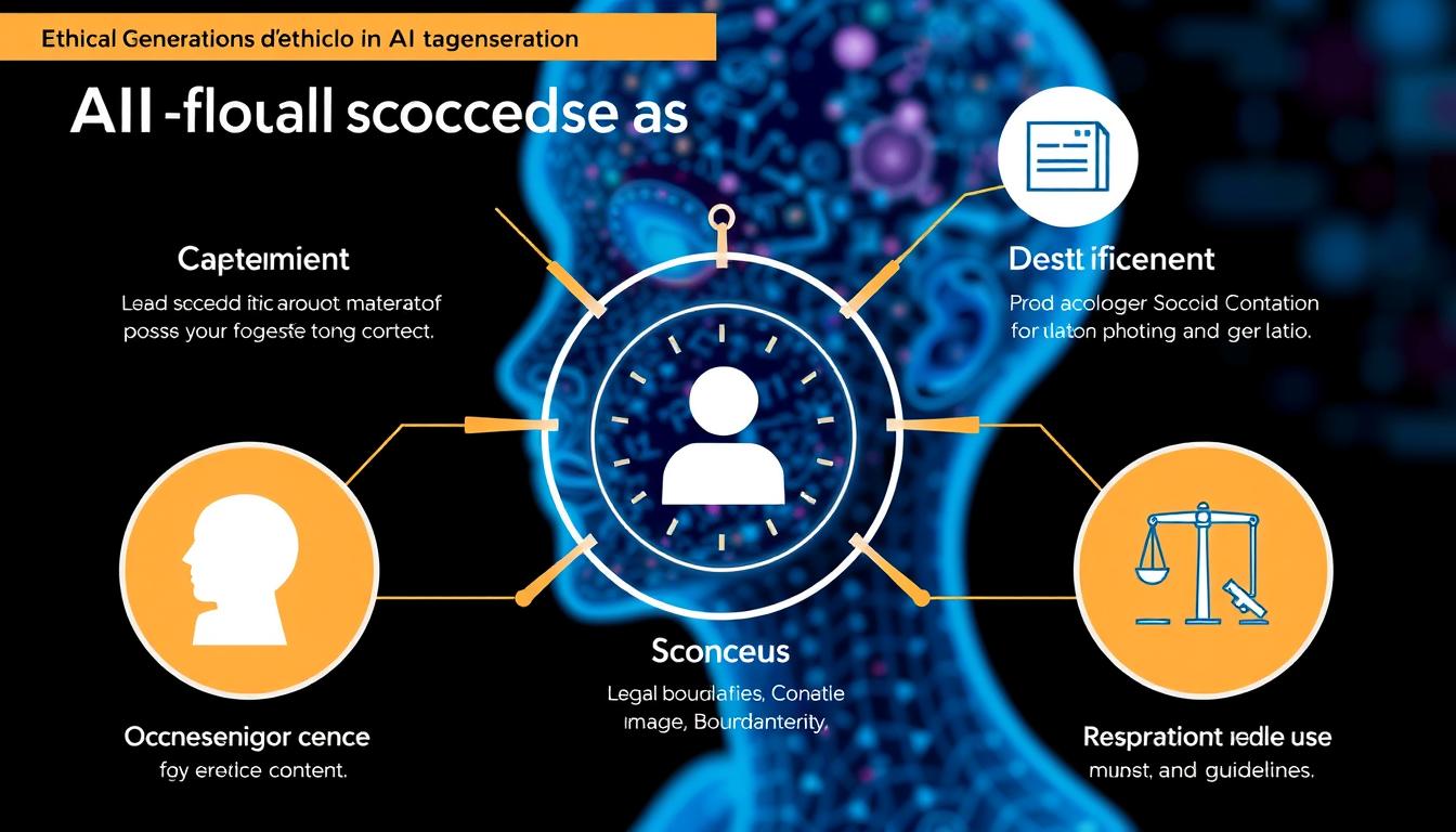 Ethical considerations diagram for AI image generation technology